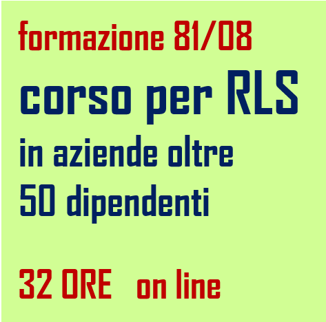 corso per RLS aziende oltre a 50 dipendenti