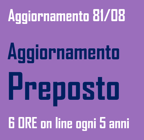 Aggiornamento dei preposti