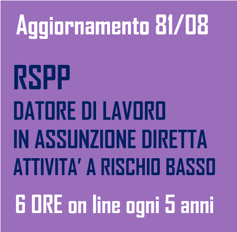 Aggiornamento RSPP DAT.LAVORO