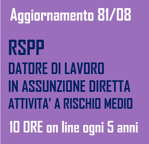 Aggiornamento RSPP DAT.LAVORO