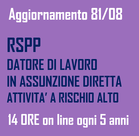 Aggiornamento RSPP DAT.LAVORO